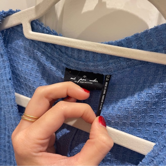 Urban Outfitters Jojo Oversized Thermal Cardigan in Bright Blue (XS) - Picture 7 of 10